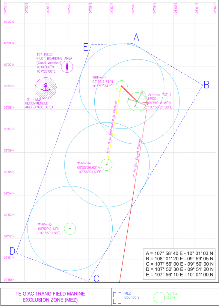 Te Giac Trang Field Marine Exclusion Zone
